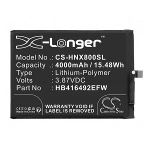 Baterie CAMERON SINO Li-Polymer (3.87V/4000mAh, compatibil cu Honor HB416492EFW) NEGRU Honor X8 4G