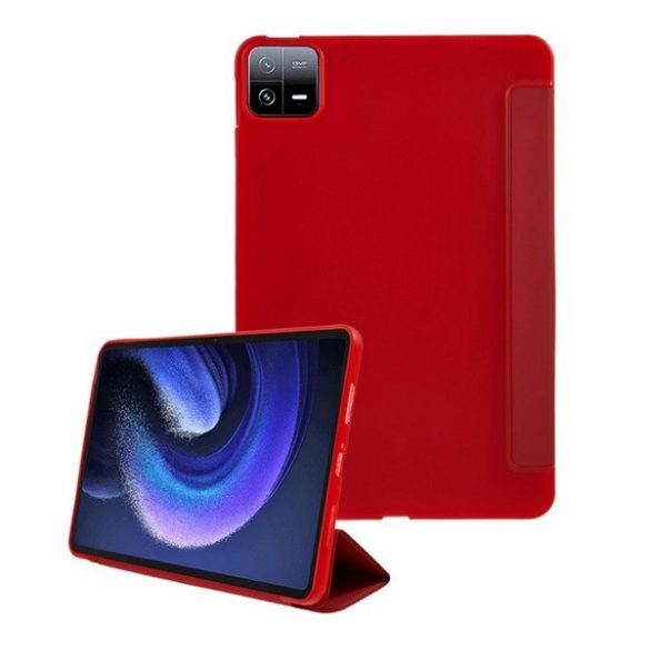 Husă stativă, efect de piele (FLIP activ, deschidere laterală, TRIFOLD, suport de birou) PIROS Xiaomi Pad 6