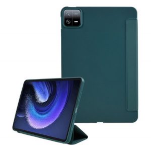 Husă stativă cu efect de piele (FLIP activ, deschidere laterală, TRIFOLD, suport desktop) pentru Xiaomi Pad 6