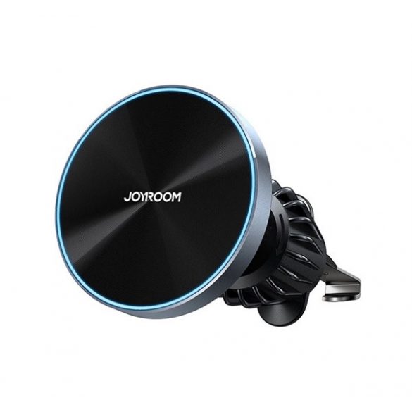 Suport auto JOYROOM (pentru ventilație, magnetic, 360°, semnal LED, 15W, wireless, dimensiune 4,5-7") NEGRU