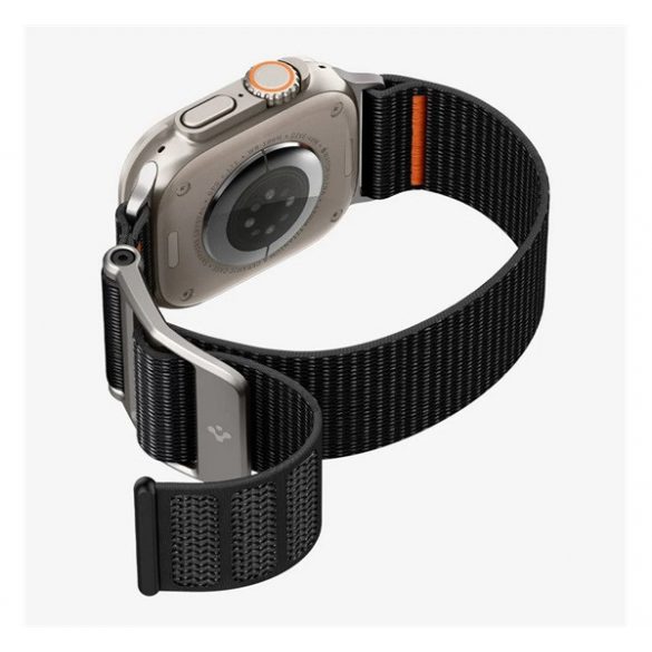 Curea de schimb SPIGEN DURAPRO FLEX (dimensiune personalizată, mare, textilă, reglabilă) NEGRU/ORANGEL Apple Watch Series 3 42mm, Watch Series 2 42mm, Watch Series 1 42mm