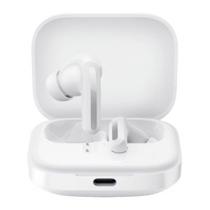 Căști bluetooth XIAOMI REDMI BUDS 5 STEREO (v5.3, TWS, filtru de zgomot activ, IP54 + carcasă de încărcare) ALBE