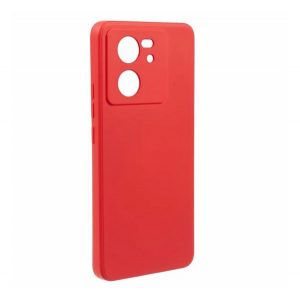 Protector de telefon din silicon (mat, interior din pluș din microfibră anti-zgârieturi, premium) RED Xiaomi 13T Pro, 13T