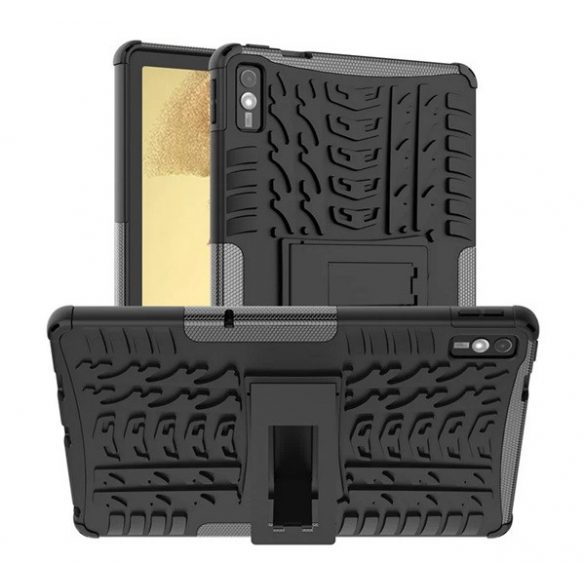 Protector de telefon din plastic Defender (rezistenta la impact, interior din silicon, suport, cauciuc auto) NEGRU Lenovo Tab M10 5G (TB-X607)