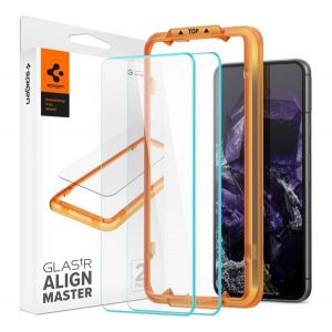 SPIGEN ALM FC folie sticlă protecție ecran2pcs (2.5D, extra rezistent la zgârieturi, 9H, ultra subțire, evidențierea culorilor) pentru Google Pixel 8