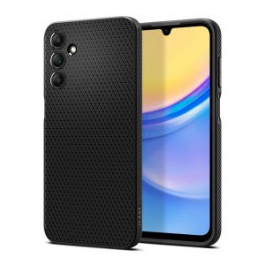 SPIGEN LIQUID AIR silicon telefon protecție(rezistent la șocuri, bubble heel, diamant) negru Samsung Galaxy A15 5G (SM-A156), Galaxy A15 (SM-A155)