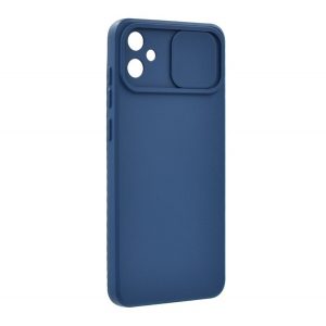 Protector din silicon pentru telefon (mat, interior din microfibră de pluș, protector pentru cameră) ALBASTRU ÎNCHIS Samsung Galaxy A05 (SM-A055F)