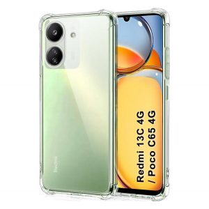 Protector de telefon din silicon (rezistenta la impact, colt cu perna de aer) TRANSPARENT Xiaomi Redmi 13C