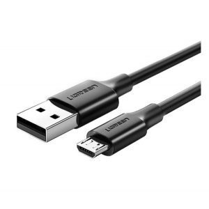 Cablu de date UGREEN (USB - microUSB, 2.4A, încărcător rapid, 300cm) NEGRU