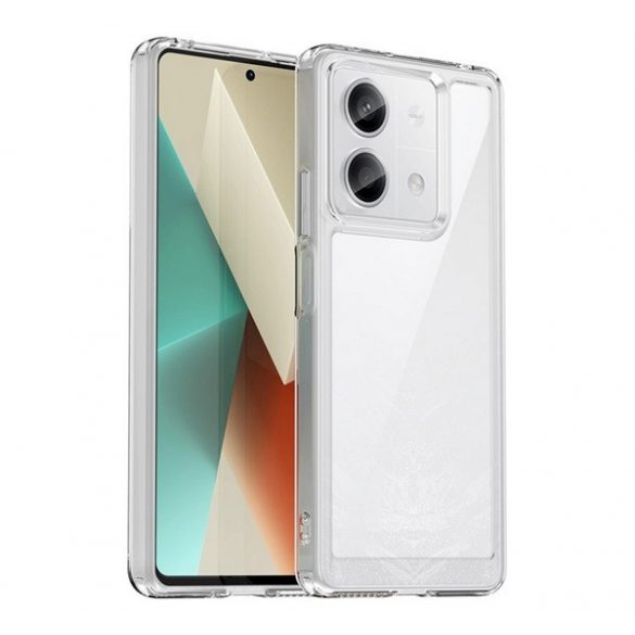 protecțiede plastic pentru telefon (cadru de silicon, rezistent la șocuri, spate transparent) pentru Xiaomi Redmi Note 13 5G