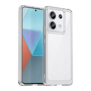 protecțiede plastic pentru telefon (cadru de silicon, rezistent la șocuri, spate transparent) pentru Xiaomi Redmi Note 13 Pro 5G