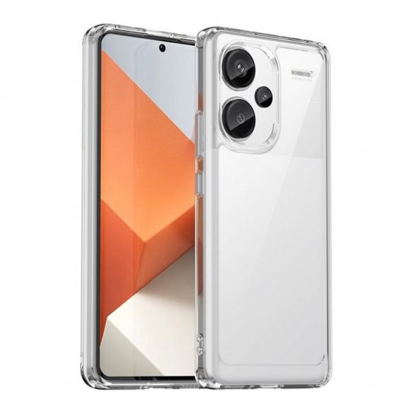 protecțiede plastic pentru telefon (cadru de silicon, rezistent la șocuri, Husă transparent din spate) pentru Xiaomi Redmi Note 13 Pro Plus 5G