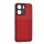 Protectie din plastic pentru telefon (cadru silicon, rezistenta la impact, magnetic, spate cu efect piele, dungi) RED Xiaomi Redmi 13C