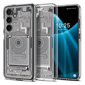 Protectie de telefon din plastic SPIGEN ULTRA HYBRID ZERO ONE (rezistenta la impact, cadru perna de aer) ALB Samsung Galaxy S24 (SM-S921)