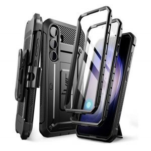 SUPCASE UNICORN BEETLE PRO protector de telefon din plastic (protecție 360°, rezistență puternică la impact, față din plastic) NEGRU Samsung Galaxy S24 (SM-S921)