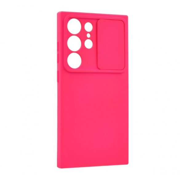 Protector din silicon pentru telefon (mat, interior din microfibră de pluș, protector pentru cameră) MAGENTA Samsung Galaxy S24 Ultra (SM-S928)