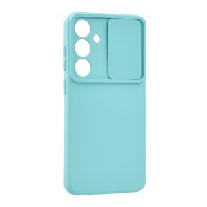 Protector din silicon pentru telefon (mat, interior din microfibră de pluș, protector pentru cameră) VERDE MENTĂ Samsung Galaxy S24 Plus (SM-S926)