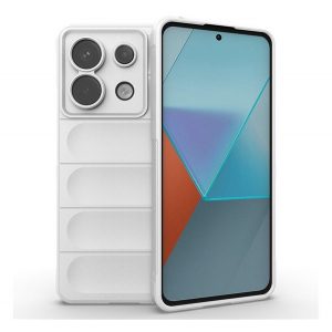 Husă silicon pentru telefon (rezistent la șocuri, protecție cameră, 3D) FEHÉR Xiaomi Redmi Note 13 Pro 5G