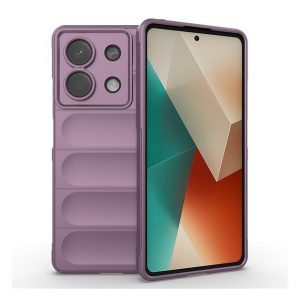 Husă silicon pentru telefon (rezistent la șocuri, protecția camerei, 3D) LILA Xiaomi Redmi Note 13 5G