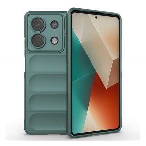 Protectie din silicon pentru telefon (rezistenta la socuri, protectie camera, 3D) VERDE INCHIS Xiaomi Redmi Note 13 5G