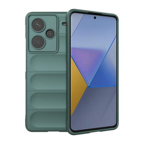 Protectie din silicon pentru telefon (rezistenta la socuri, protectie camera, 3D) VERDE INCHIS Xiaomi Redmi Note 13 Pro Plus 5G