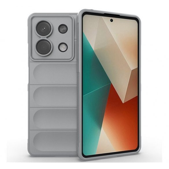 Husă silicon pentru telefon (rezistent la șocuri, protecția camerei, 3D) LIGHT GREY Xiaomi Redmi Note 13 5G