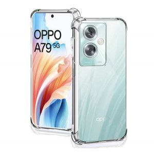 Protectie din silicon pentru telefon (rezistenta la impact, colt cu perna de aer) TRANSPARENT Oppo A79 5G