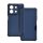 Carcasa in picioare, efect piele (FLIP, deschidere laterala, rezistenta la impact, colt cu perna de aer, protectie camera, model carbon) ALBASTRU INCHIS Xiaomi Redmi Note 13 5G