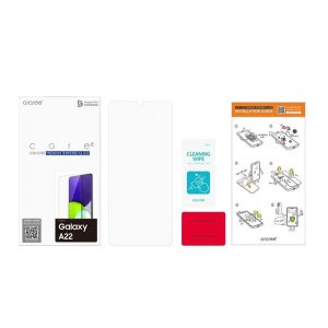 Proiectat pentru sticlă de protecție a ecranului SAMSUNG (0,33 mm, 9H, NU curbată) TRANSPARENT Samsung Galaxy A22 4G (SM-A225)