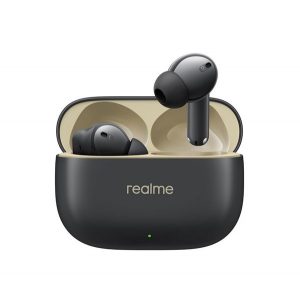 Căști bluetooth REALME BUDS T300 STEREO (v5.3, TWS, microfon, filtru activ de zgomot, IP55 + carcasă de încărcare) NEGRU