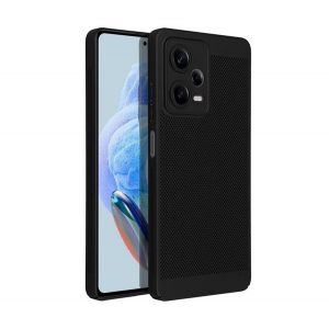 Protectie din plastic pentru telefon (respirabila, perforata, protectie camera) NEGRU Xiaomi Redmi Note 13 Pro Plus 5G