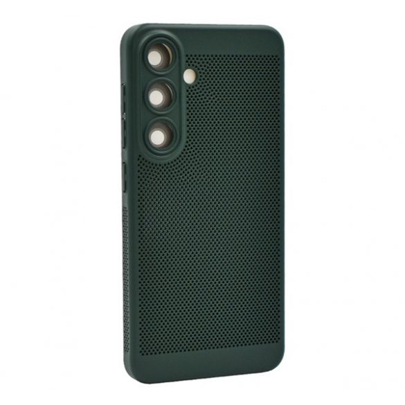 Protector din plastic pentru telefon (respirabil, perforat, protector pentru cameră) VERDE ÎNCHIS Samsung Galaxy A55 5G (SM-A556)