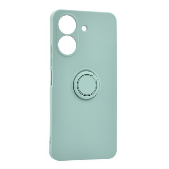 Protectie din silicon pentru telefon (inel de fixare, interior din microfibra de pluș, magnetic, protector pentru cameră) VERDE DESCHIS Xiaomi Redmi 13C