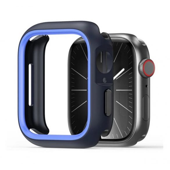 Cadru de ceas din plastic DUX DUCIS BAMO (rezistență la impact) ALBASTRU ÎNCHIS Apple Watch Series 9 45mm, Watch Series 8 45mm, Watch Series 7 45mm