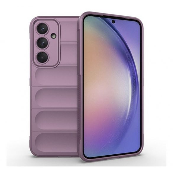 Protector din silicon pentru telefon (rezistență la șocuri, protecție pentru cameră, 3D) PURPLE Samsung Galaxy A35 5G (SM-A356)