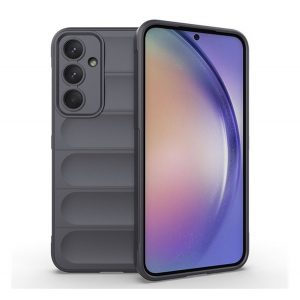 Protectie din silicon pentru telefon (rezistenta la socuri, protectie pentru camera, 3D) GRI INCHIS Samsung Galaxy A35 5G (SM-A356)