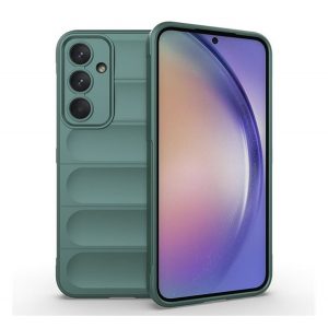 Protectie din silicon pentru telefon (rezistenta la socuri, protectie pentru camera, 3D) VERDE INCHIS Samsung Galaxy A35 5G (SM-A356)