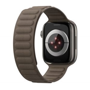 Curea de schimb DUX DUCIS BL (dimensiune personalizată, mică, textilă, magnetică, 3D) GR ÎNCHIS Apple Watch Series 9 41mm, Watch Series 8 41mm, Watch Series 7 41mm