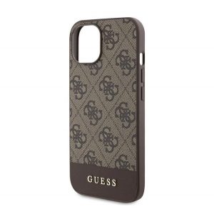 Protectie de telefon din plastic GUESS 4G STRIPE (spate textil, MagSafe) MARO Apple iPhone 15