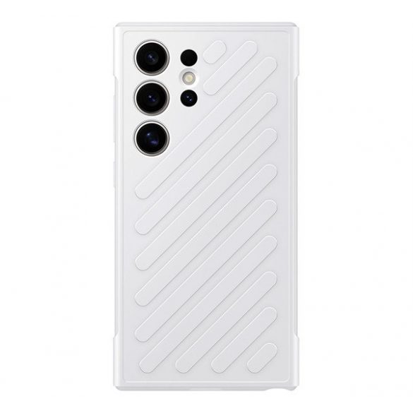 Conceput pentru protectia telefonului din plastic SAMSUNG (rezistenta la impact, cu dungi, model convex) ALB Samsung Galaxy S24 Ultra (SM-S928)