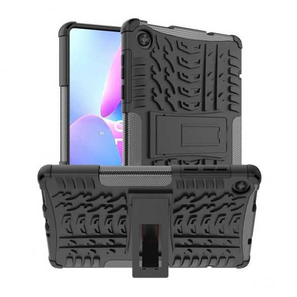 Protector de telefon din plastic Defender (rezistenta la impact, interior din silicon, suport, cauciuc auto) NEGRU Lenovo Tab M8 Gen4 (TB300X) LTE, Tab M8 Gen4 (TB300F) WIFI