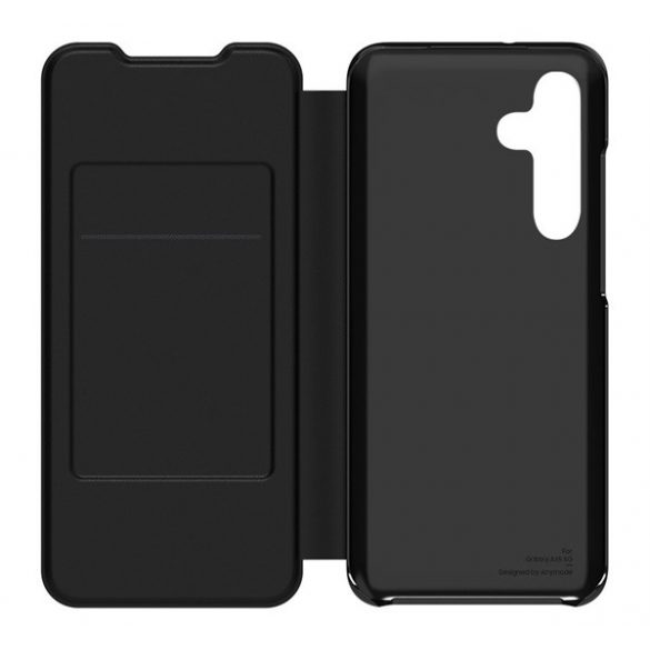 Proiectat pentru carcasa SAMSUNG în picioare (FLIP activ, deschidere laterală, buzunar pentru card) NEGRU Samsung Galaxy A35 5G (SM-A356)