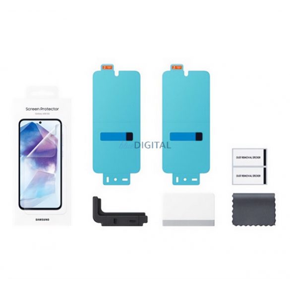 SAMSUNG ecran protector film 2pcs (șervețele + cadru) pentru Samsung Galaxy A55 5G (SM-A556)