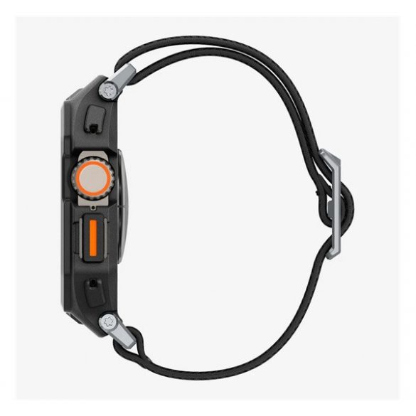 Curea de rezervă SPIGEN LITE FIT PRO (dimensiune personalizată, material textil, rezistență la șoc + cadru din silicon) NEGRU Apple Watch Ultra 2 49mm, Watch Ultra 49mm