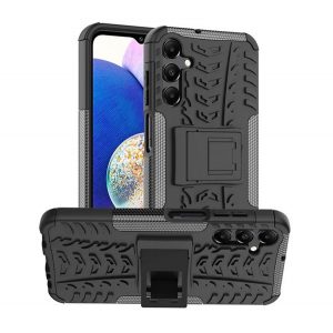 Protector de telefon din plastic Defender (rezistenta la impact, interior din silicon, suport, cauciuc auto) NEGRU Samsung Galaxy A15 5G (SM-A156), Galaxy A15 (SM-A155)