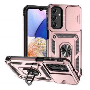 Defender plastic telefon protecție(rezistent la șocuri, silicon interior, inel de reținere, protecțiede cameră) GOLDEN Samsung Galaxy A15 5G (SM-A156), Galaxy A15 (SM-A155)