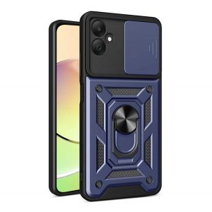 Protector de telefon din plastic Defender (rezistenta la impact, interior din silicon, inel de retinere, protectie pentru camera) ALBASTRU INCHIS Samsung Galaxy A05 (SM-A055F)