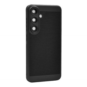 Protectie din plastic pentru telefon (respirabila, perforata, protectie pentru camera) NEGRU Samsung Galaxy A35 5G (SM-A356)