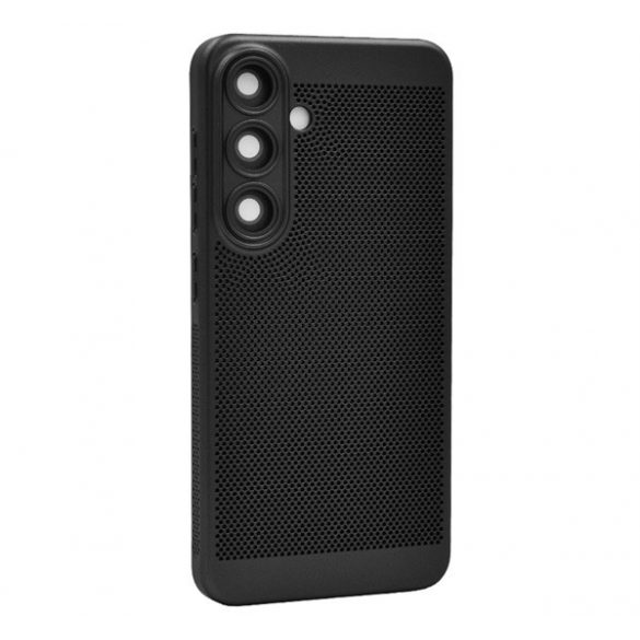 Protectie din plastic pentru telefon (respirabila, perforata, protectie pentru camera) NEGRU Samsung Galaxy A35 5G (SM-A356)