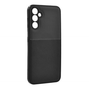 Protecție din plastic pentru telefon (cadru din silicon, rezistent la impact, magnetic, spate din piele, cu dungi) negru Samsung Galaxy A55 5G (SM-A556)